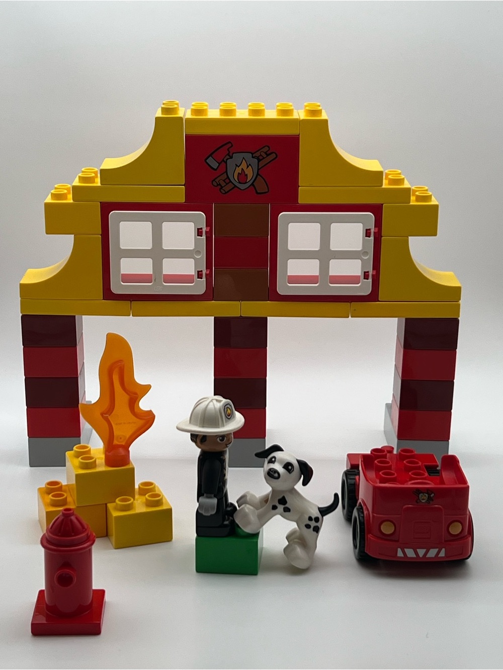 LEGO DUPLO Fire Station Playset - Fireman and Dog figures - House 6138